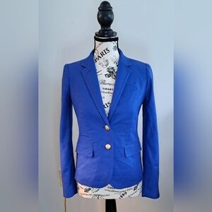 J. Crew School Boy Royal Blue Blazer Size 00